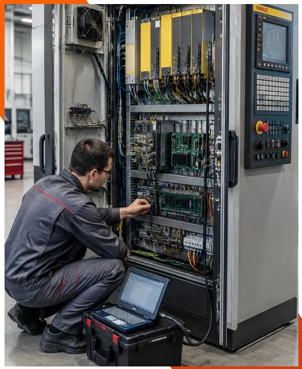 Ремонт систем ЧПУ FANUC промышленных станков в Курске